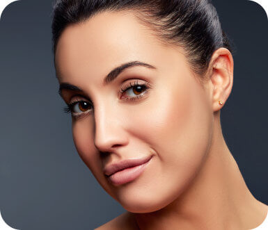 Woman with glowing skin